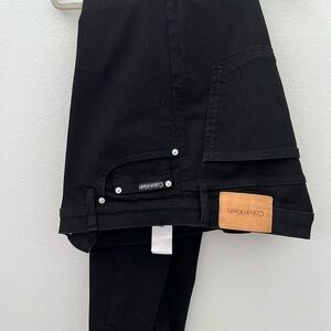 Calvin Klein Black Jeans with Tan Logo Patch